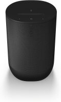 Sonos Move 2 tragbarer Smart Speaker, Sprachsteuerung, AirPlay, Bluetooth, WLAN, 24h Akku, kompatibel mit iPhone/iPad, Schwarz
