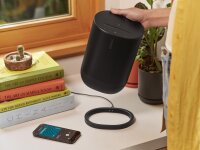 Sonos Move 2 tragbarer Smart Speaker, Sprachsteuerung, AirPlay, Bluetooth, WLAN, 24h Akku, kompatibel mit iPhone/iPad, Schwarz