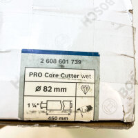 Bosch PRO wet core drill bit 2608601739, 82 mm diameter, 450 mm length, 1 1/4" connection, for concrete, durable