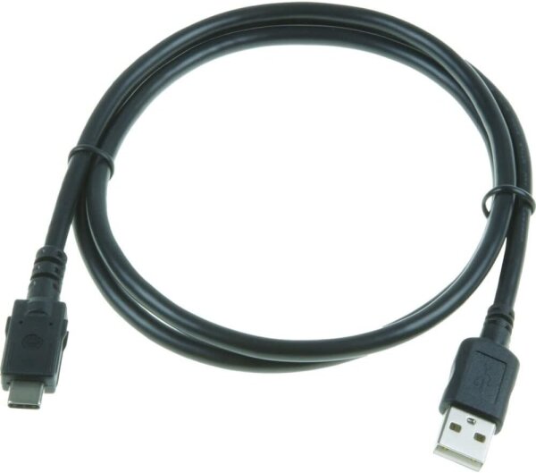 Zebra CBL-TC5X-USBC2A-01 USB-C auf USB-A Kabel, schwarz, robustes Verbindungskabel für Datenübertragung und Laden