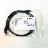 Zebra CBL-TC5X-USBC2A-01 USB-C auf USB-A Kabel, schwarz, robustes Verbindungskabel für Datenübertragung und Laden