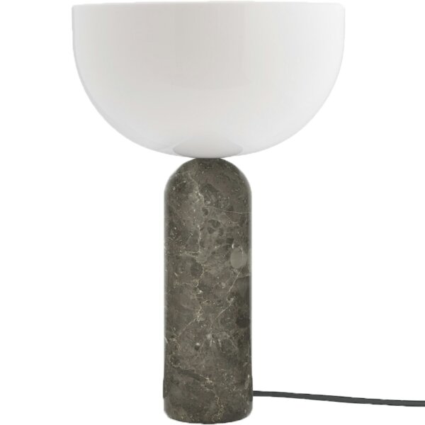 New Works 20412 Kizu Tischleuchte Large, Tischlampe, Gris du Marais Marmor, ohne Leuchtmittel, skandinavisches Design