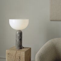 New Works 20412 Kizu Tischleuchte Large, Tischlampe, Gris du Marais Marmor, ohne Leuchtmittel, skandinavisches Design