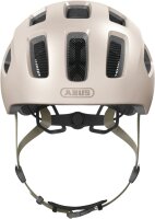 ABUS Youn-I 2.0 childrens bicycle helmet with LED light, size 52-57 cm, for teenagers, girls & boys, color Champagne Gold