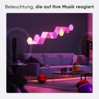 Nanoleaf NL42-0002HX-9PK smarte RGBW LED Wandleuchte, sechseckig, Kunststoff, mehrfarbig, modular erweiterbar