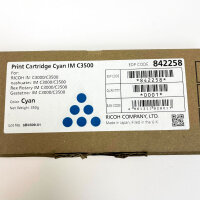 Ricoh C3500 Tonerkartusche Cyan, Modell 842258, kompatibel, hohe Kapazität, für Farblaserdrucker