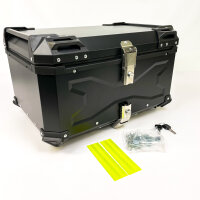 Universal Motorrad Topcase, schwarz, 45L, abschließbar, wetterfest, für Roller & Motorrad, einfache Montage