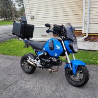 Motorrad Topcase, Universal, Schwarz, abschließbar, 45L, für Roller und Motorrad, robustes Kunststoffgehäuse