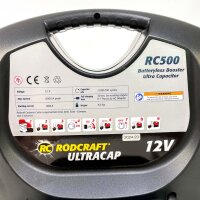 Rodcraft RC500 Kondensator-Booster 12V, 500F, Ultracap, Starthilfe, wartungsfrei, schnelles Laden, kompakt