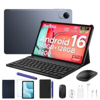 Aorlym P10 Pro Tablet, 10,1", 8GB RAM, 128GB Speicher, 120Hz Display, 8800mAh Akku, 13MP Kamera