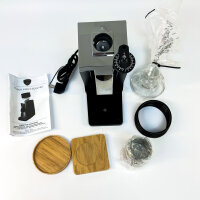 Eureka Mignon Single Dose Pro Kaffeemühle, Schwarz matt, 320W, leises Mahlen, stufenlose Einstellung, Bohnenbehälter 45g