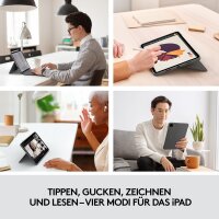 Logitech Combo Touch Tastaturhülle für iPad Pro 11" (1.–4. Gen), abnehmbar, Trackpad, Smart Connector, QWERTZ, grau
