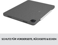 Logitech Combo Touch Tastaturhülle für iPad Pro 11" (1.–4. Gen), abnehmbar, Trackpad, Smart Connector, QWERTZ, grau