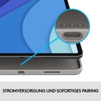 Logitech Combo Touch Tastaturhülle für iPad Pro 11" (1.–4. Gen), abnehmbar, Trackpad, Smart Connector, QWERTZ, grau