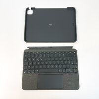 Logitech Combo Touch Tastaturhülle für iPad Pro 11" (1.–4. Gen), abnehmbar, Trackpad, Smart Connector, QWERTZ, grau