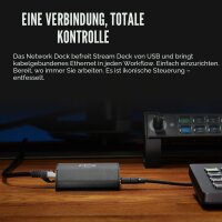 Elgato Network Dock, Ethernet adapter for Stream Deck, PoE/USB power, easy setup, mountable on table/wall/SDXL stand, studio
