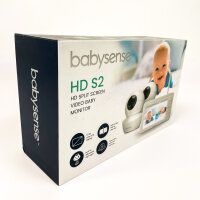 Babysense HD Babyphone 5" mit 2 Kameras, Video-Babyfon, Nachtsicht, Schlaflieder, 300m Reichweite, Gegensprechfunktion, Zoom, 4000mAh Akku