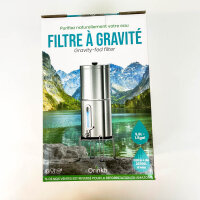 Orinko Edelstahl Schwerkraftfilter 5,6 l, plastikfrei, Aktivkohle-Wasserfiltersystem, 4 l/h, für sauberes Trinkwasser