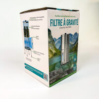 Orinko Edelstahl Schwerkraftfilter 5,6 l, plastikfrei, Aktivkohle-Wasserfiltersystem, 4 l/h, für sauberes Trinkwasser