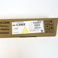 Ricoh MP C3503 Toner, Yellow, 841818, Original, High Capacity, for Color Laser Printers