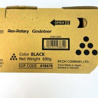 Ricoh IM 600 Druckkassette Schwarz, kompatibel mit Ricoh/Nashuatec/Rex Rotary/Gestetner IM 550/600, P 800/801, Modell 418478