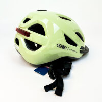ABUS Urban-I 4.0 bicycle helmet L (57–61 cm), LED rear light, 2 modes, pistachio green, for adults and teenagers