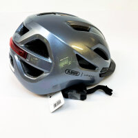 ABUS Urban-I 4.0 bicycle helmet L (57–61 cm), integrated USB rear light, 2 modes, graphite silver, for adults and teenagers
