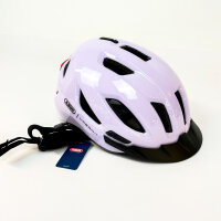 ABUS Urban-I 4.0 Fahrradhelm L (57–61 cm), wiederaufladbares LED-Rücklicht, 2 Modi, violett, für Jugendliche & Erwachsene