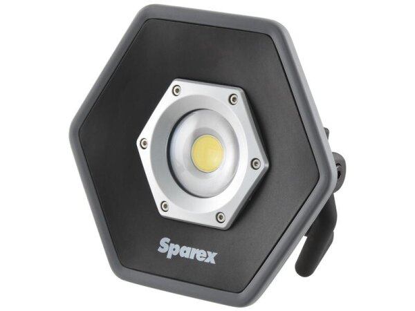 Sparex LED rechargeable floodlight, 2100 lumens, portable, rechargeable, model S.155593, robust housing, versatile use