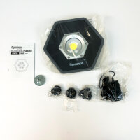 Sparex LED rechargeable floodlight, 2100 lumens, portable, rechargeable, model S.155593, robust housing, versatile use
