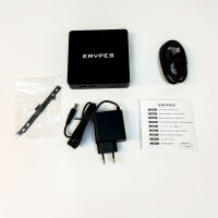 ERVPES B20E Mini-PC, Intel Pentium 6500Y, 8GB RAM, 128GB SSD, kompakt, schwarz