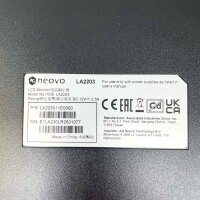 AG Neovo LA2203 Monitor, 21,5", Full HD, 1920x1080, LED, 5 ms Reaktionszeit, schwarz