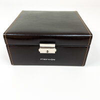 Friedrich23 Uhrenbox 20069-3, für 6 Uhren, abschließbar, braun, Fein-Synthetik, elegantes Design