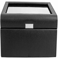 Friedrich23 Uhrenbox 20013-2, Glasdeckel, 10 Uhren, Schwarz, Feinsynthetik, elegantes Design