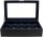 Friedrich23 Uhrenbox 20013-2, Glasdeckel, 10 Uhren, Schwarz, Feinsynthetik, elegantes Design