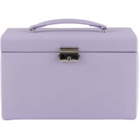 Friedrich23 Jolie jewelry box 23256-56, lockable, cross-scar design, fine synthetic material, lavender