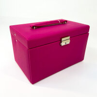 Friedrich23 Jolie Schmuckkästchen 23256-57, abschließbar, Fein-Synthetik, fuchsia, Schmuckaufbewahrung