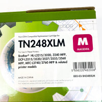 Kompatible Tonerkartusche TN-248XLM Magenta für Brother HL-L3215, HL-L3220, HL-L3240, DCP-L3515, DCP-L3520, DCP-L3527, DCP-L3555, DCP-L3560, MFC-L3740, MFC-L3760, hohe Reichweite