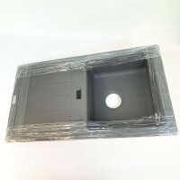 Franke Strata STG61C-ST Einbauspüle, Fragranit DuraKleen Plus, steingrau, reversibel, Modell 114.0303.116