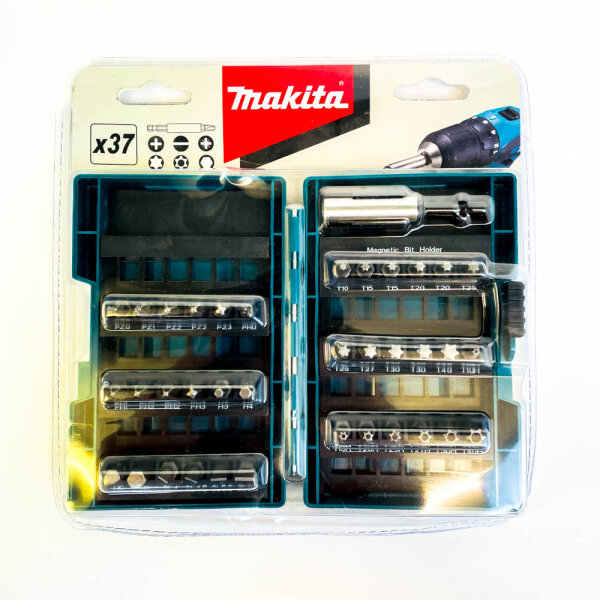 Makita B-28606 Schraubendreher-Set, 37-teilig, Torx, magnetisch, ergonomischer Griff, robuste Bits