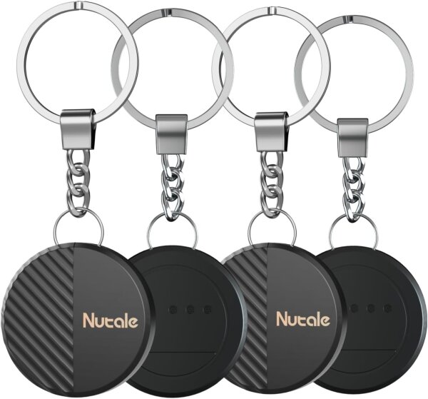 Nutale Air Tag Mate Schlüsselfinder 4er-Set, Bluetooth-Tracker, App-Steuerung, kompatibel mit iOS/Android, austauschbare Batterie