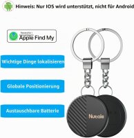 Nutale Air Tag Mate Schlüsselfinder 4er-Set, Bluetooth-Tracker, App-Steuerung, kompatibel mit iOS/Android, austauschbare Batterie