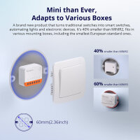 SONOFF MINIR4, 4er-Set, WLAN-Smart-Schalter, Mini-Format, App-Steuerung, Sprachassistent-kompatibel, einfache Installation