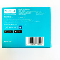 SONOFF MINIR4, 4er-Set, WLAN-Smart-Schalter, Mini-Format, App-Steuerung, Sprachassistent-kompatibel, einfache Installation