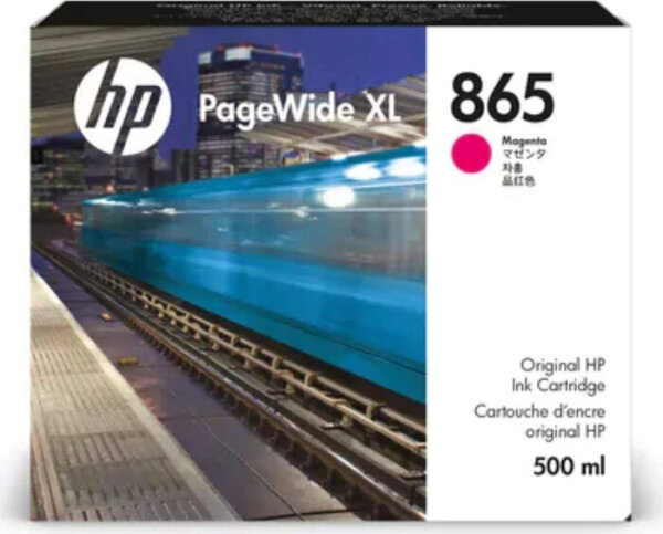 HP 865 PWXL Magenta Tintenpatrone, 500 ml, hohe Kapazität, für HP Drucker