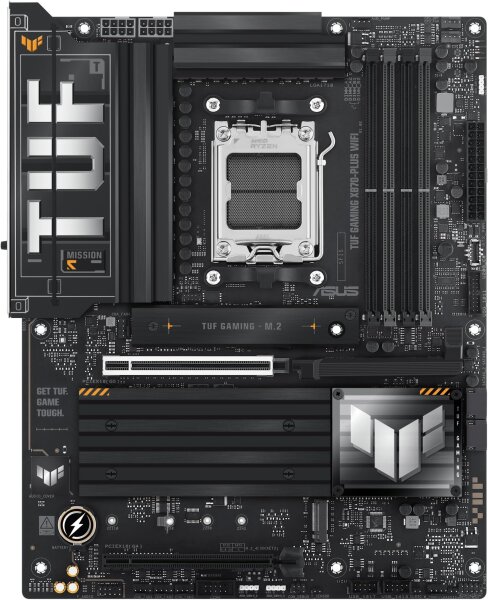 ASUS TUF Gaming X870-PLUS WiFi Mainboard, AM5, ATX, PCIe 5.0, DDR5, 16+2+1 Phasen, 4x M.2, WiFi 7, 2.5G LAN, USB4, HDMI
