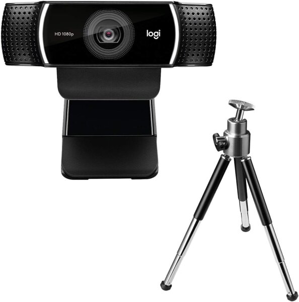 Logitech C922 PRO Webcam, Full HD 1080p, Autofocus, 78° field of view, USB, H.264, incl. tripod