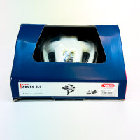 ABUS Aduro 3.0 LED bicycle helmet, Polar White, size M (52–58 cm), with integrated rear light, unisex, safe and comfortable
