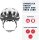 ABUS Aduro 3.0 LED bicycle helmet, Polar White, size M (52–58 cm), with integrated rear light, unisex, safe and comfortable