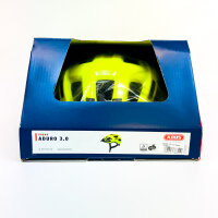 ABUS Aduro 3.0 LED Fahrradhelm, Signalgelb, Größe L (58–62 cm), mit integriertem Rücklicht, für Damen und Herren